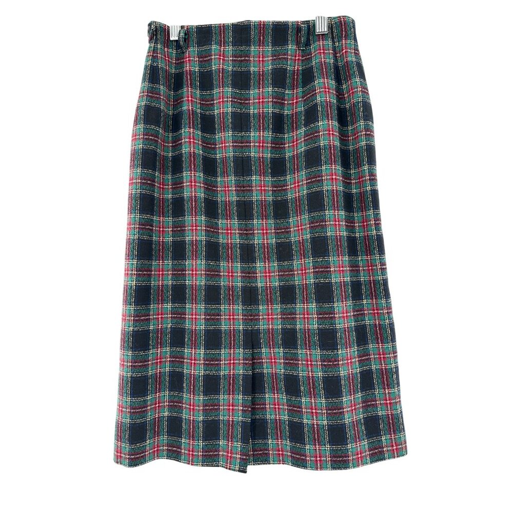 Pendleton Womens Black Stewart Tartan Wool Skirt Size 4 - Picture 2 of 7